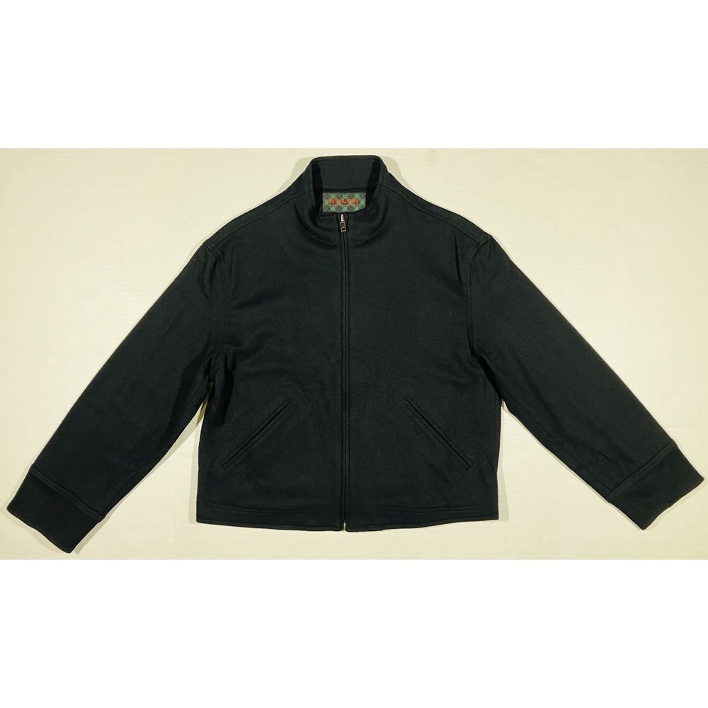 Ralph Ralph Lauren Womens Size 6 Jacket Wool Blend Full Zip Navy Vtg Made in USA